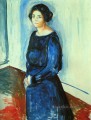バルトの青い服を着た女 1921年 エドヴァルド・ムンク